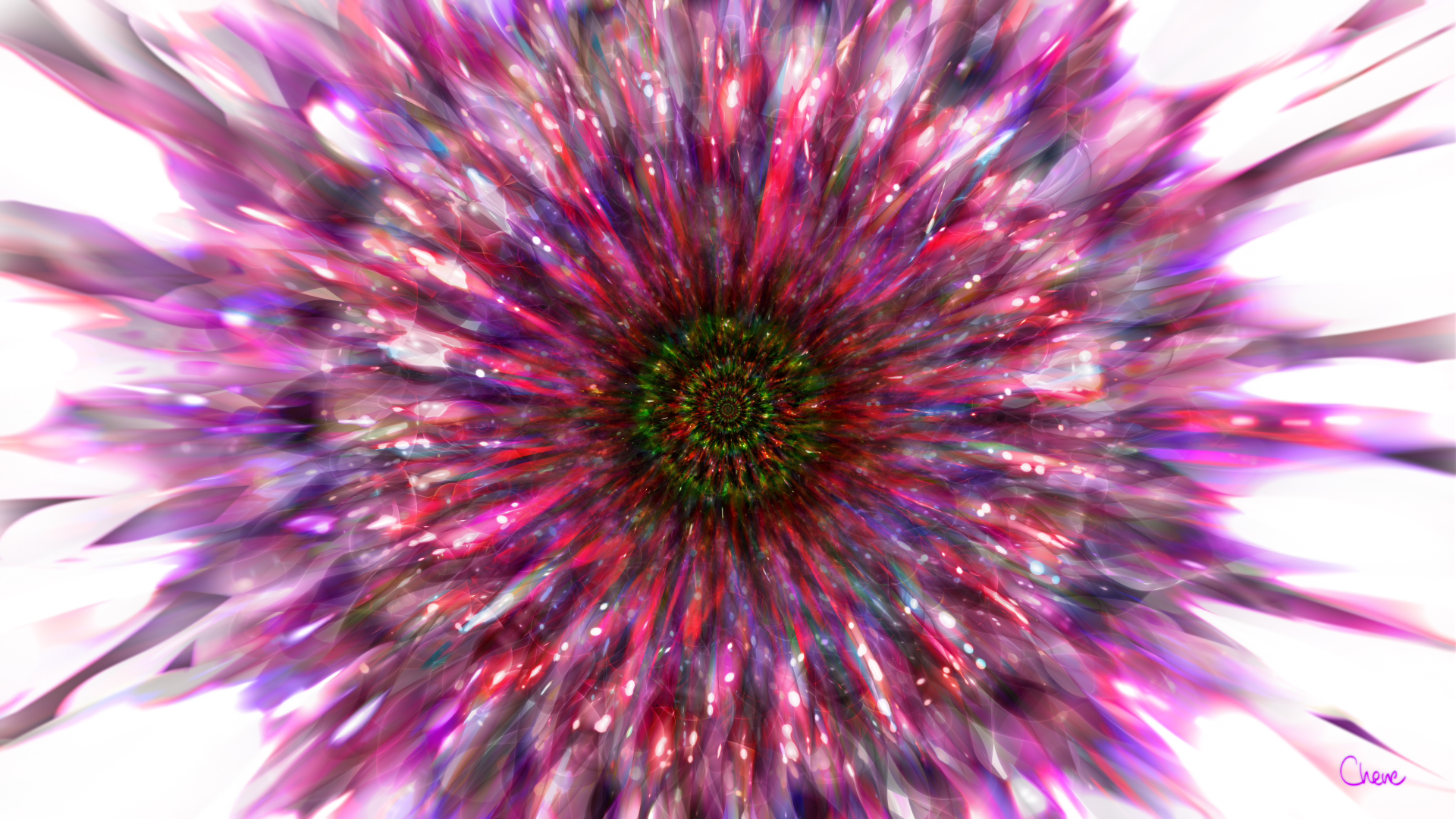 Amor En Flor, moving artwork by Chene (César Yagüe), from the Floraciones Del Umbral collection