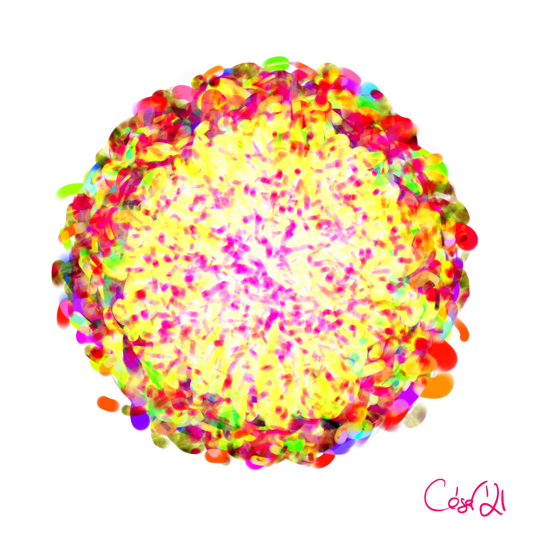 Chen Liu Flower, moving artwork by César Yagüe, from the Enjambre De Luz collection