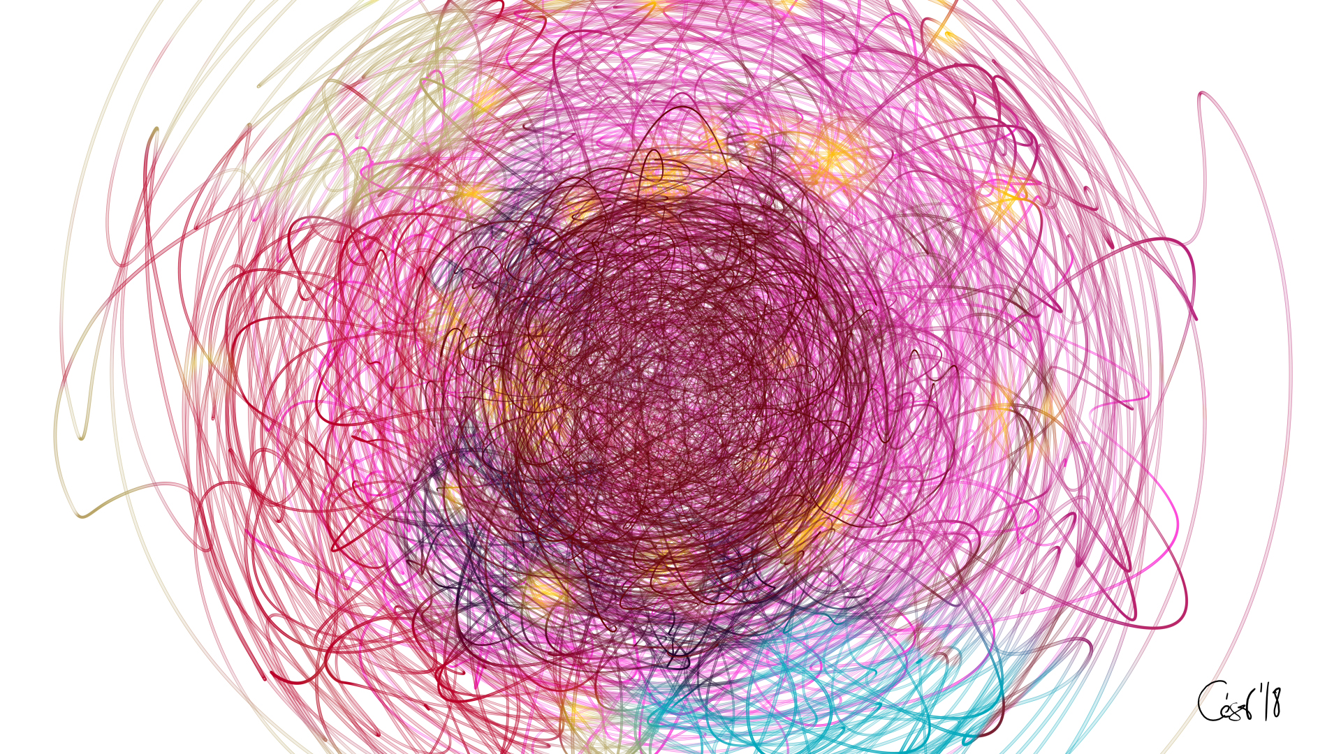 Colorful Mama, moving artwork by César Yagüe, from the Soul Rockin' Txabalita collection