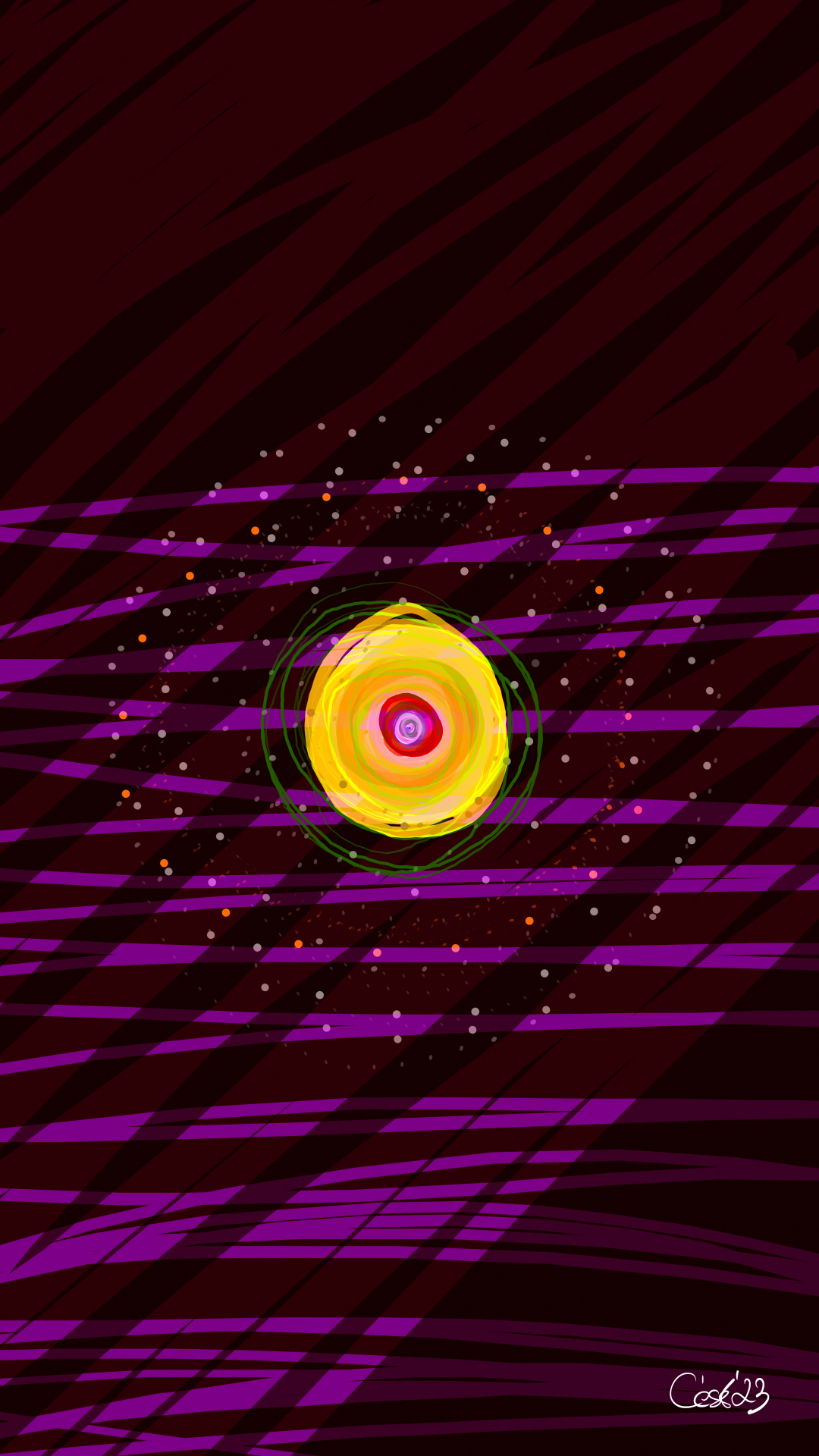 El Centro, moving artwork by César Yagüe, from the Lágrimas De Estrellas collection