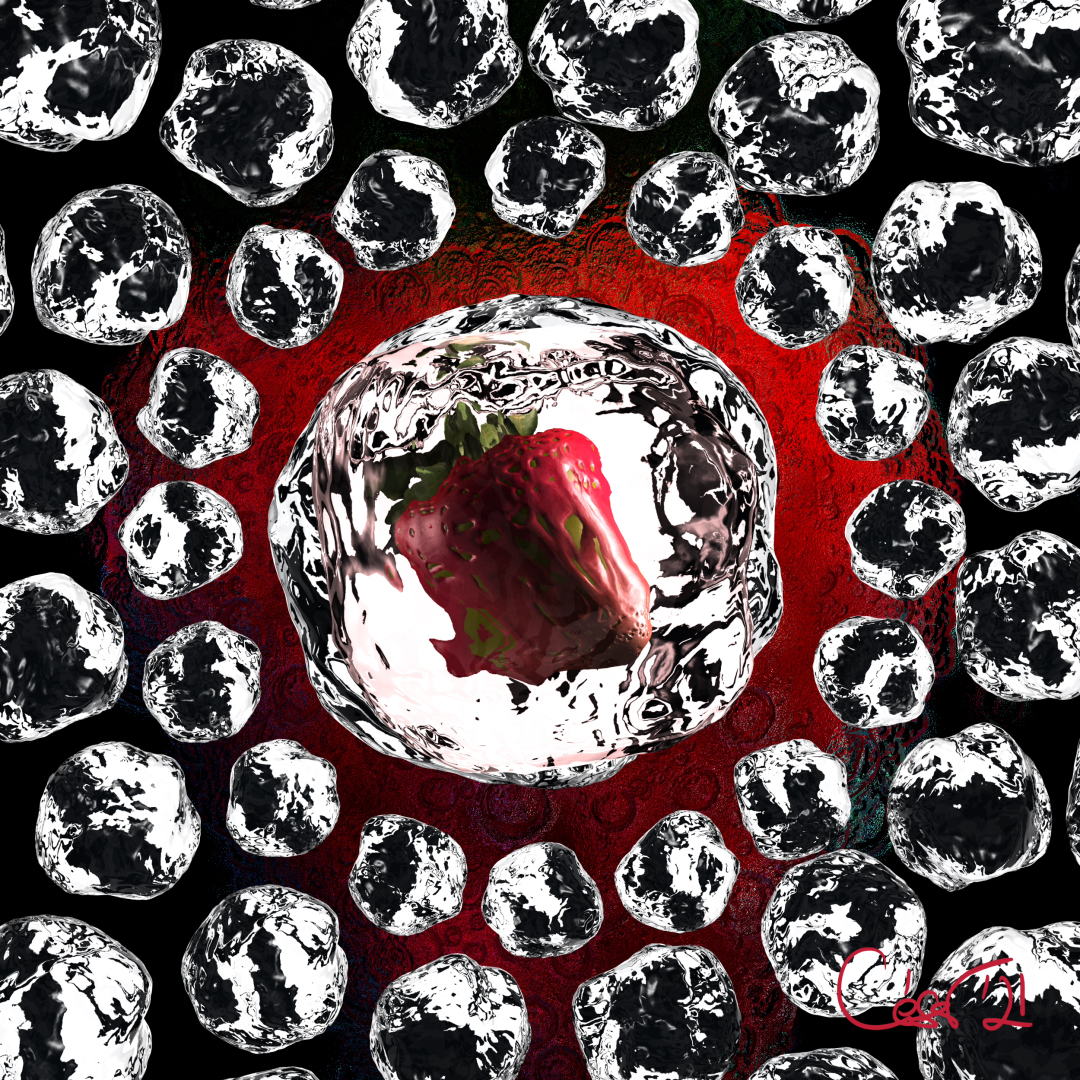 El Fruto, moving artwork by César Yagüe, from the Enjambre De Luz collection
