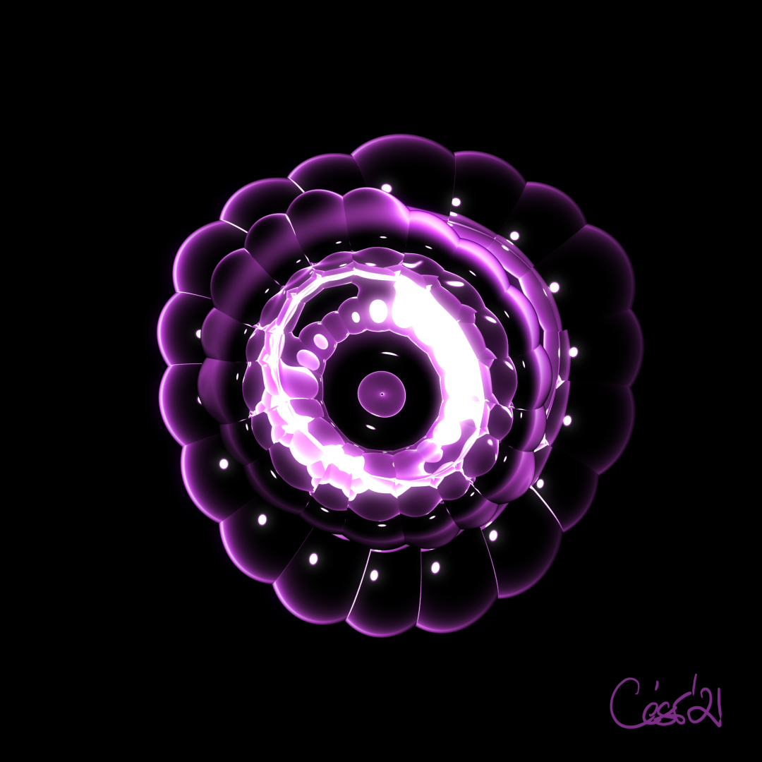Fortune Eye, moving artwork by César Yagüe, from the Enjambre De Luz collection