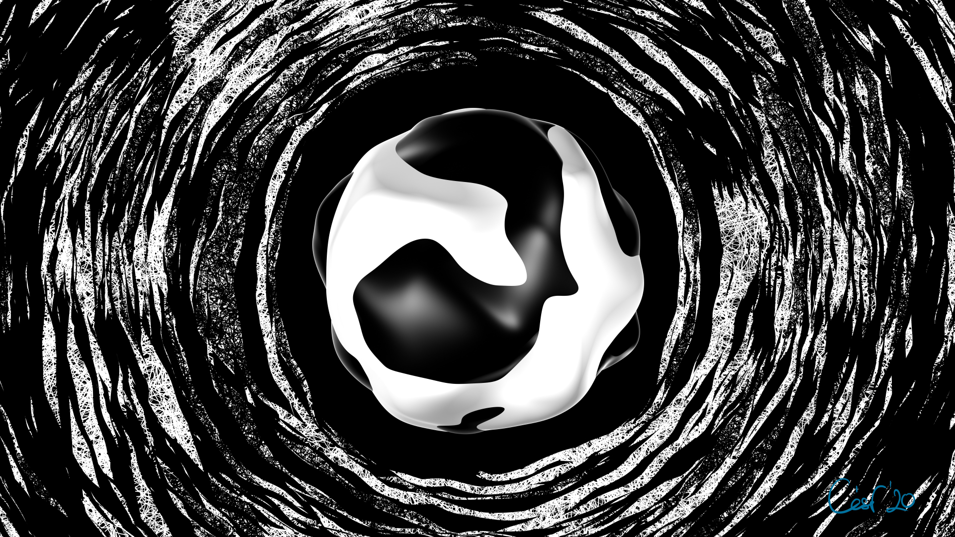 Game Over, moving artwork by César Yagüe, from the Vida Contemplativa collection