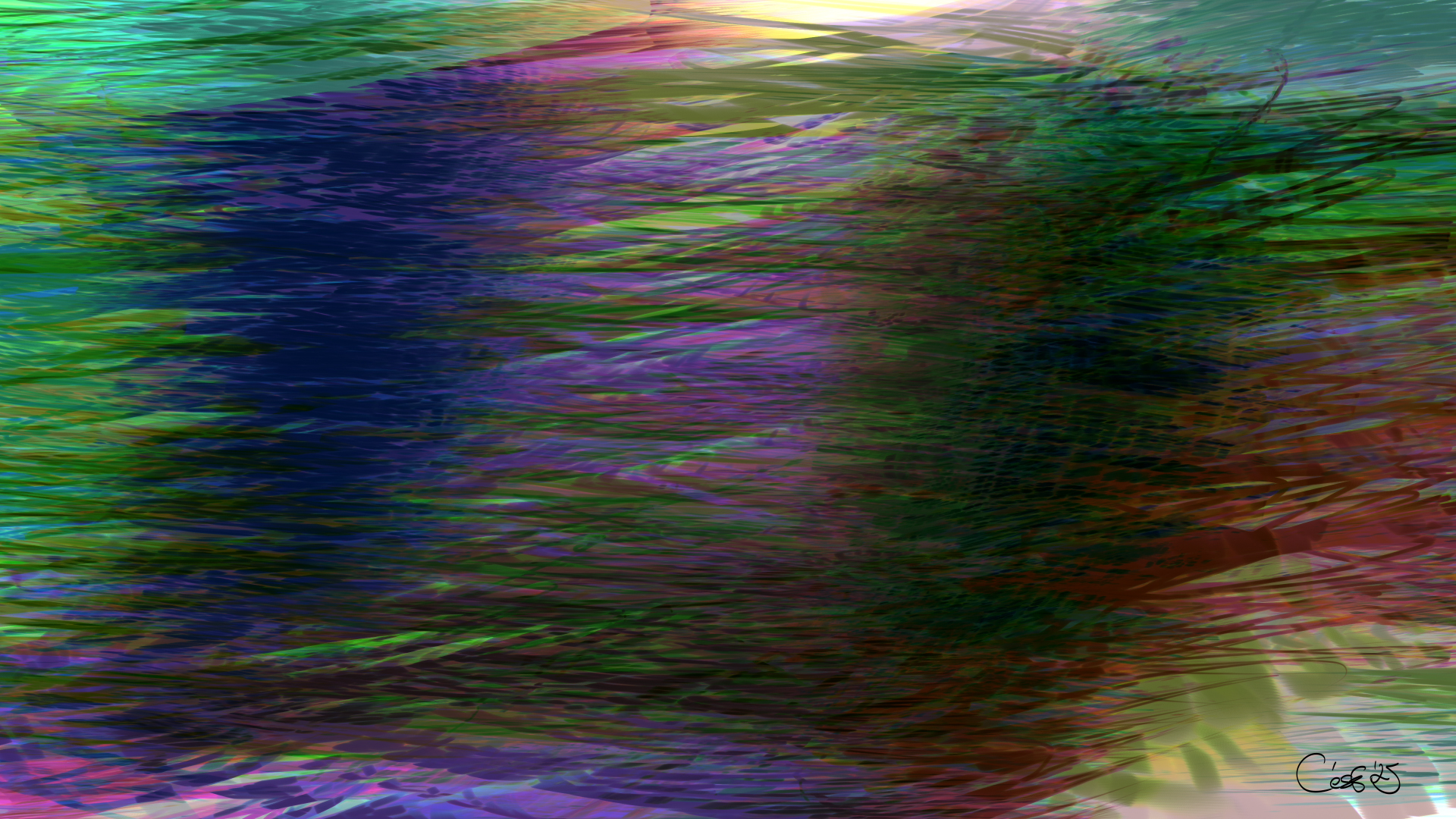 Gemidos De Primavera, moving artwork by César Yagüe, from the Floraciones Del Umbral collection