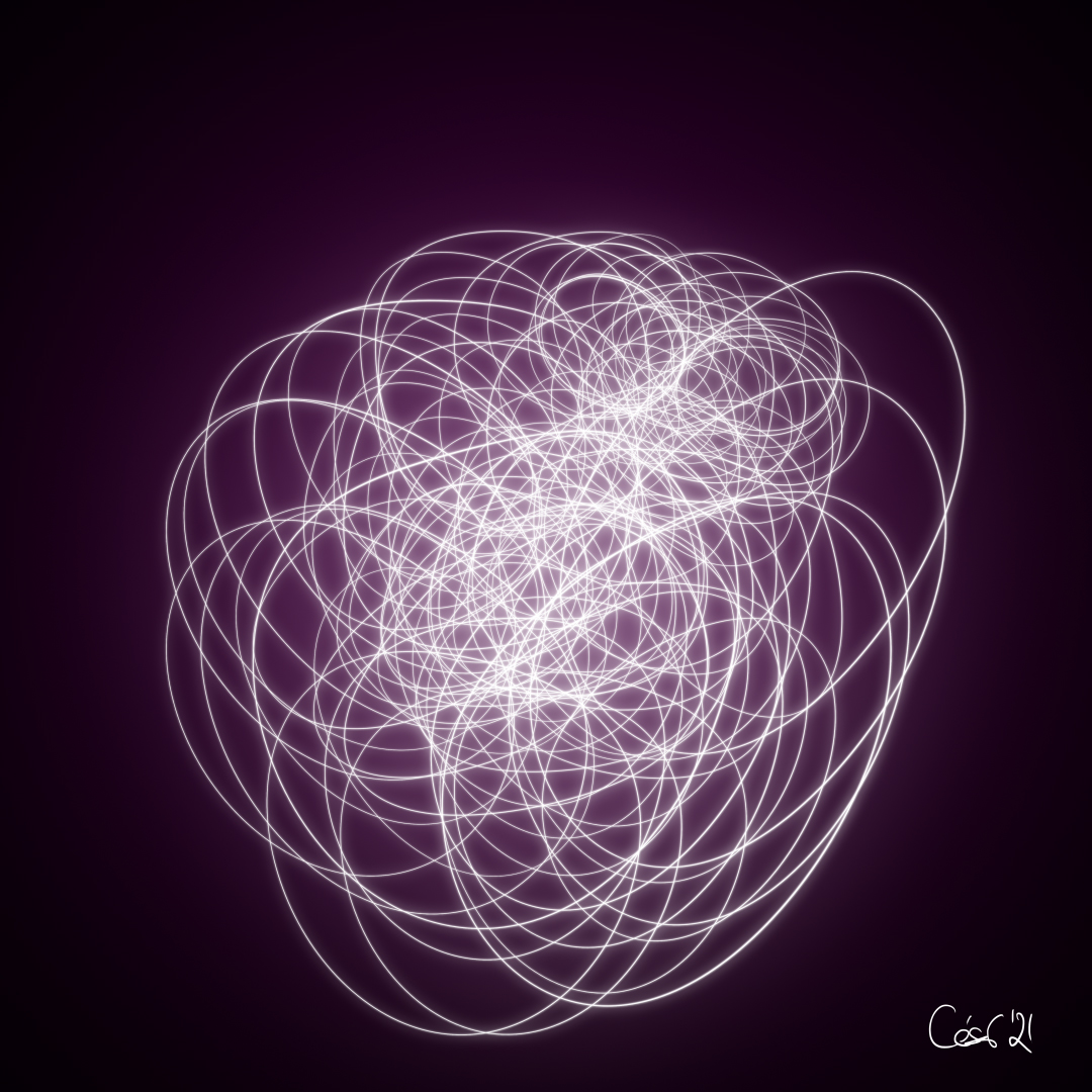 La Danza De La Luz, moving artwork by César Yagüe, from the Matter That Fell In Love With The Void collection