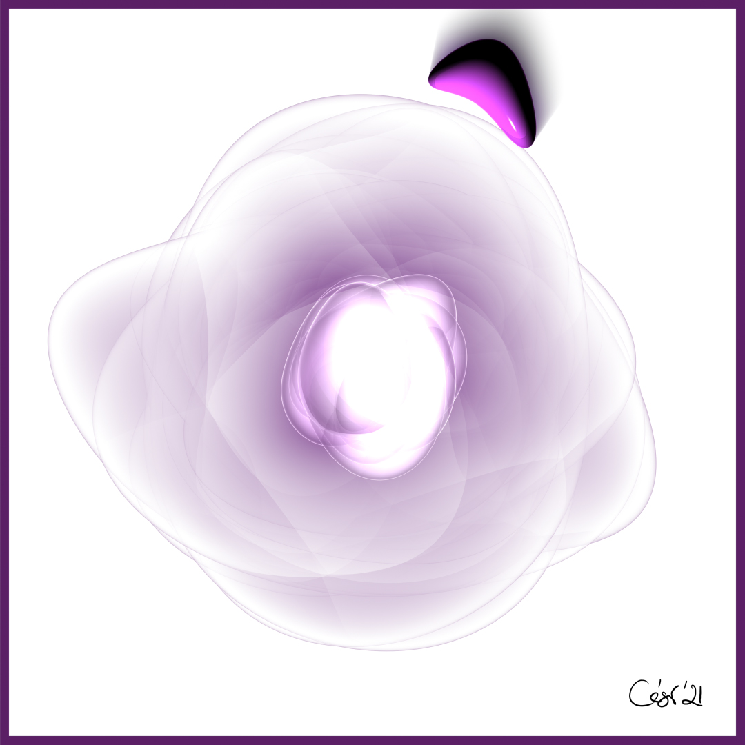 Lightcore Guardian, moving artwork by César Yagüe, from the Enjambre De Luz collection