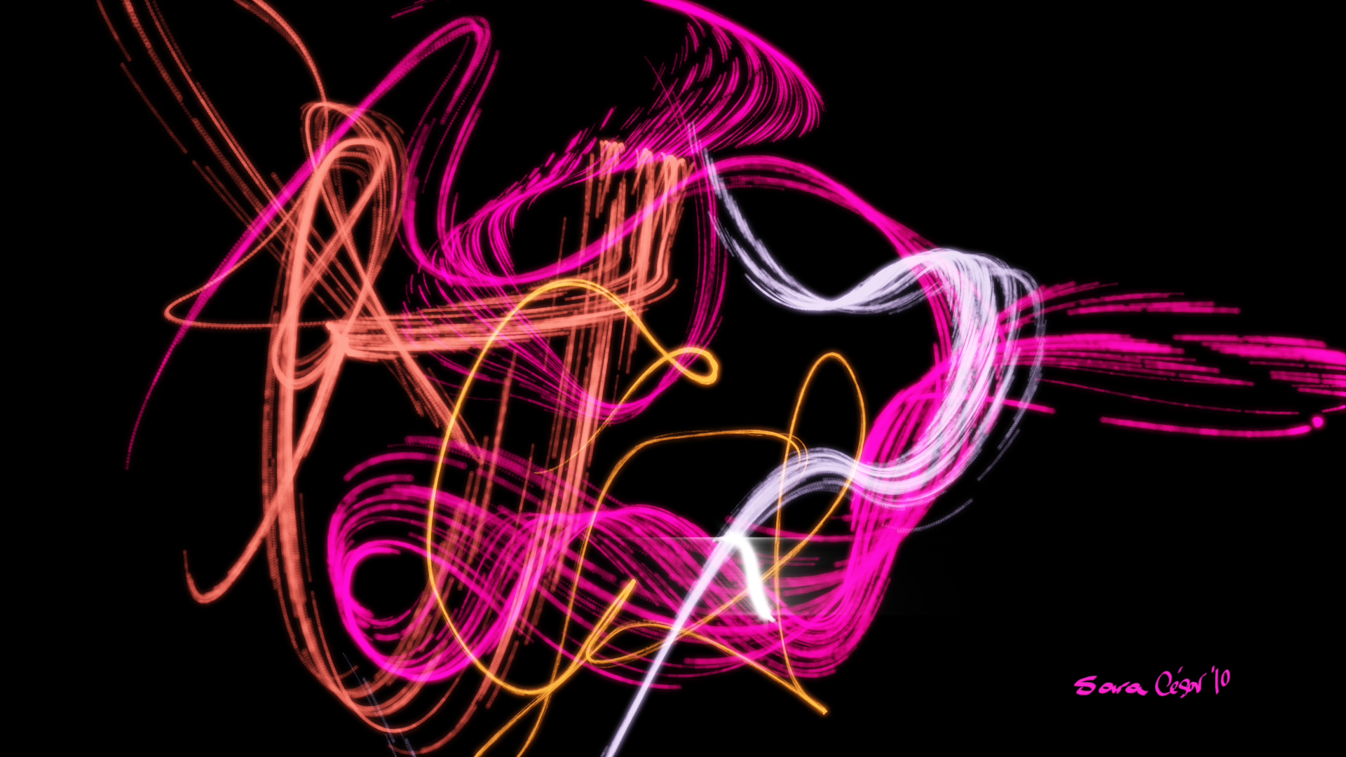 Luces, moving artwork by César Yagüe & Sara Vázquez, from the Emotional Art In Motion collection