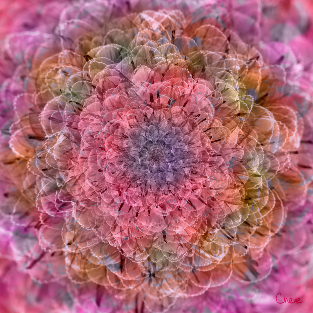 Lúmara Noesica, moving artwork by Chene (César Yagüe), from the Floraciones Del Umbral collection