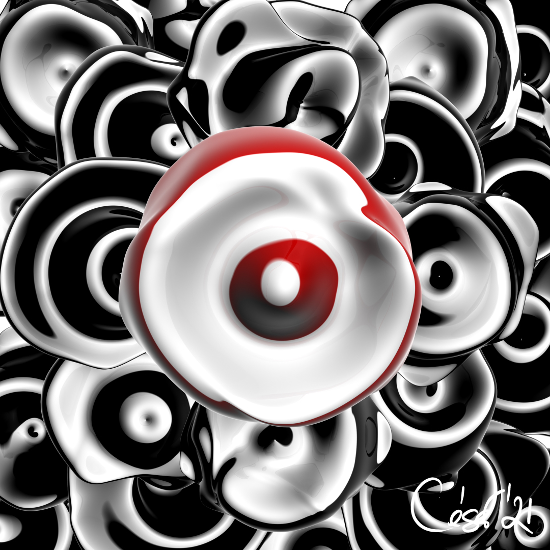 One In A Million, moving artwork by César Yagüe, from the Enjambre De Luz collection