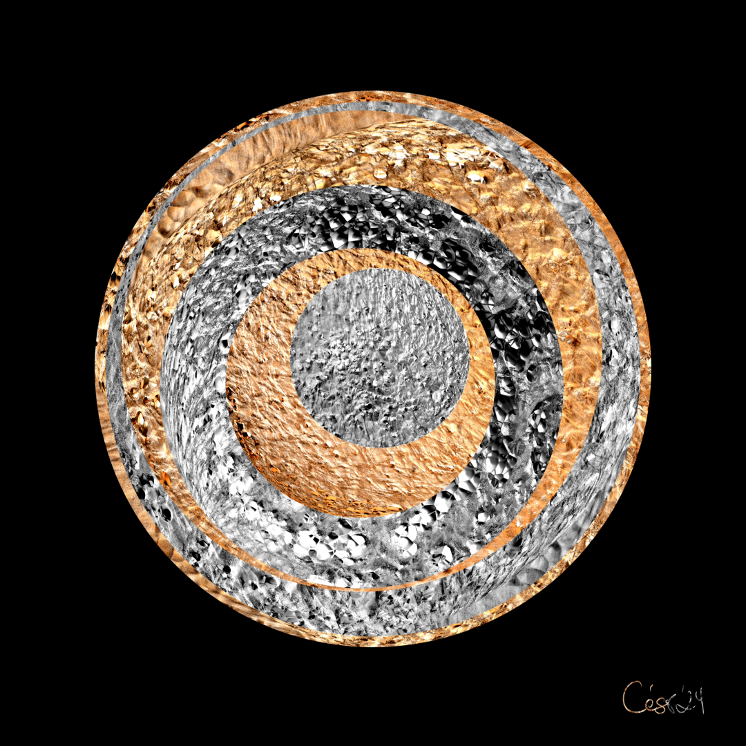 Precious Echoes, moving artwork by César Yagüe, from the Matter That Fell In Love With The Void collection
