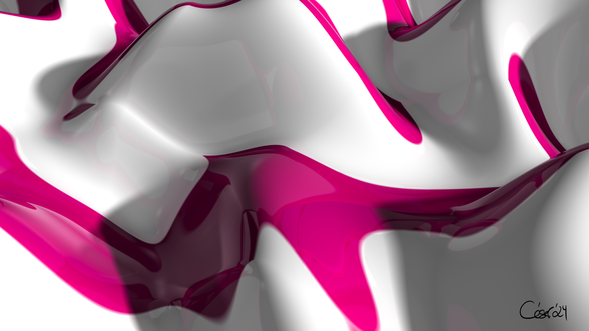 Pure·White·Magenta