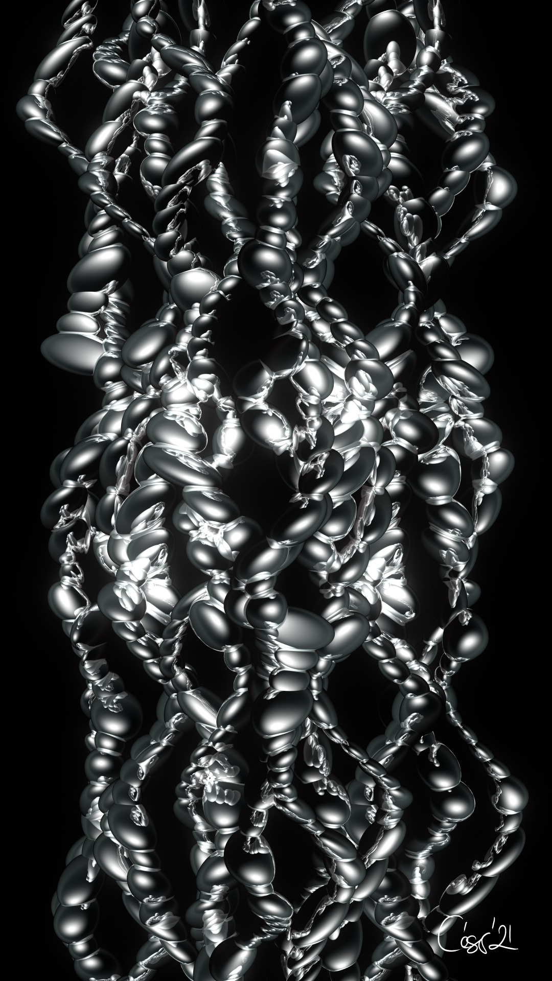 Robot Guts, moving artwork by César Yagüe, from the Lágrimas De Estrellas collection