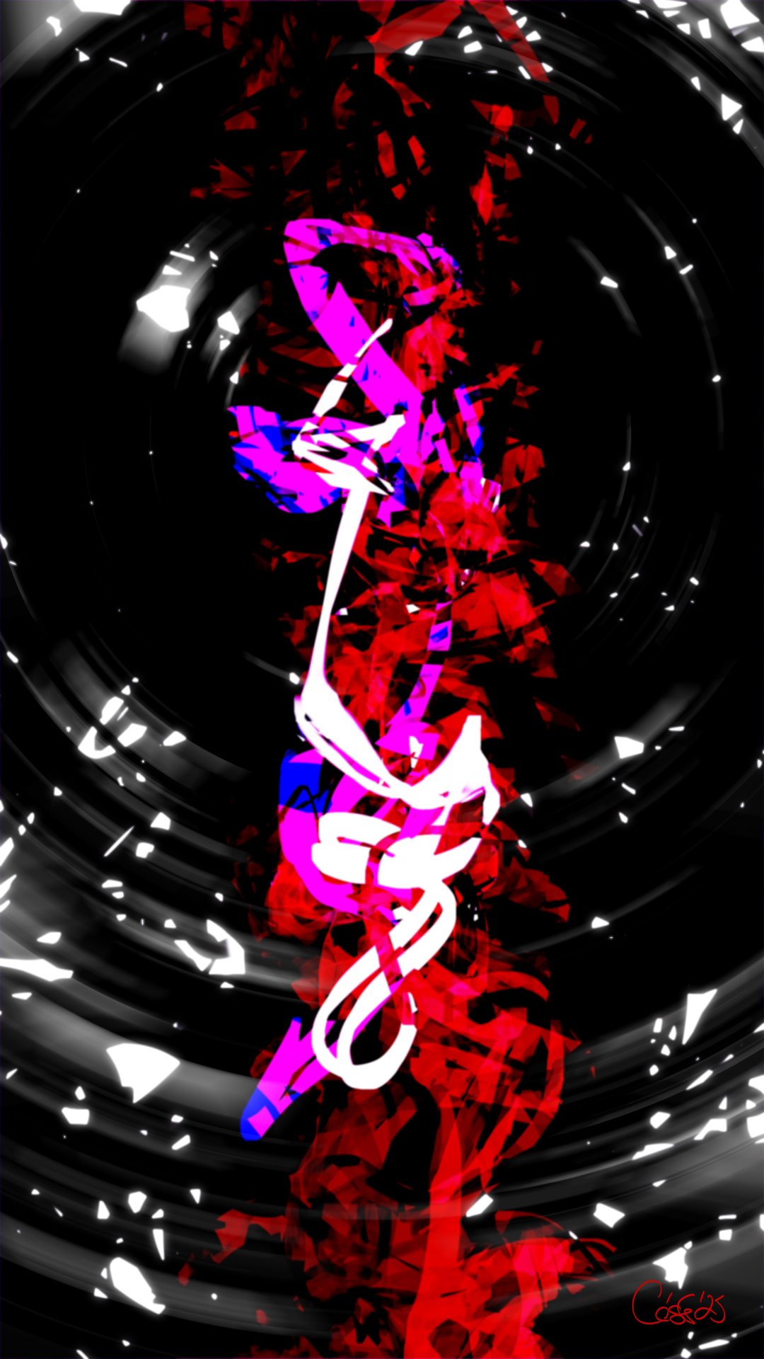 Rojo No Nacido, moving artwork by César Yagüe, from the Lágrimas De Estrellas collection