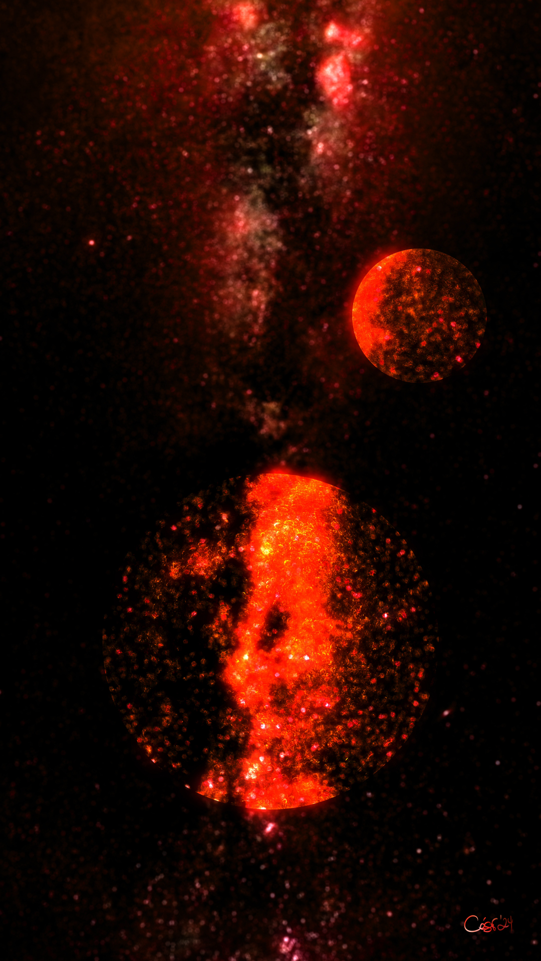 Sirius, moving artwork by César Yagüe, from the Lágrimas De Estrellas collection