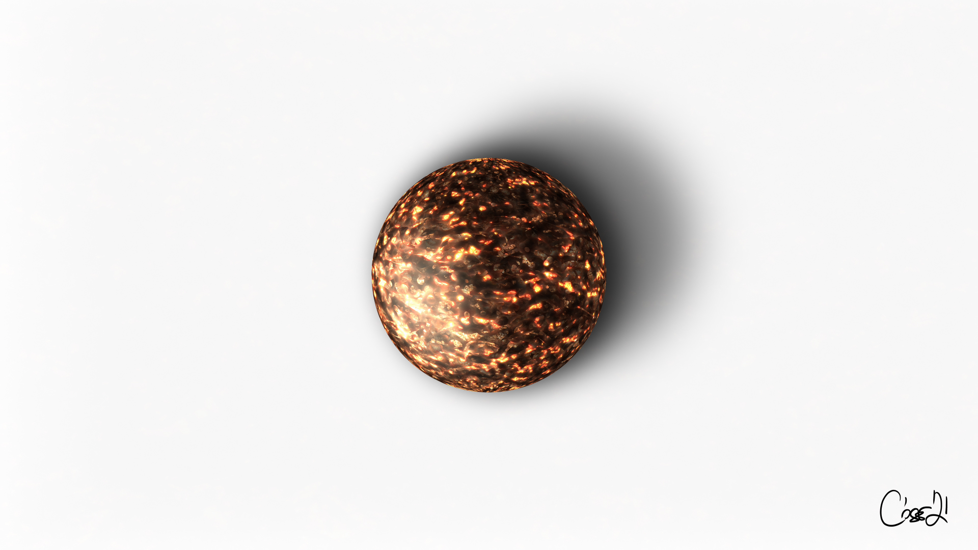 Substrate Sphere, moving artwork by César Yagüe, from the Matter That Fell In Love With The Void collection