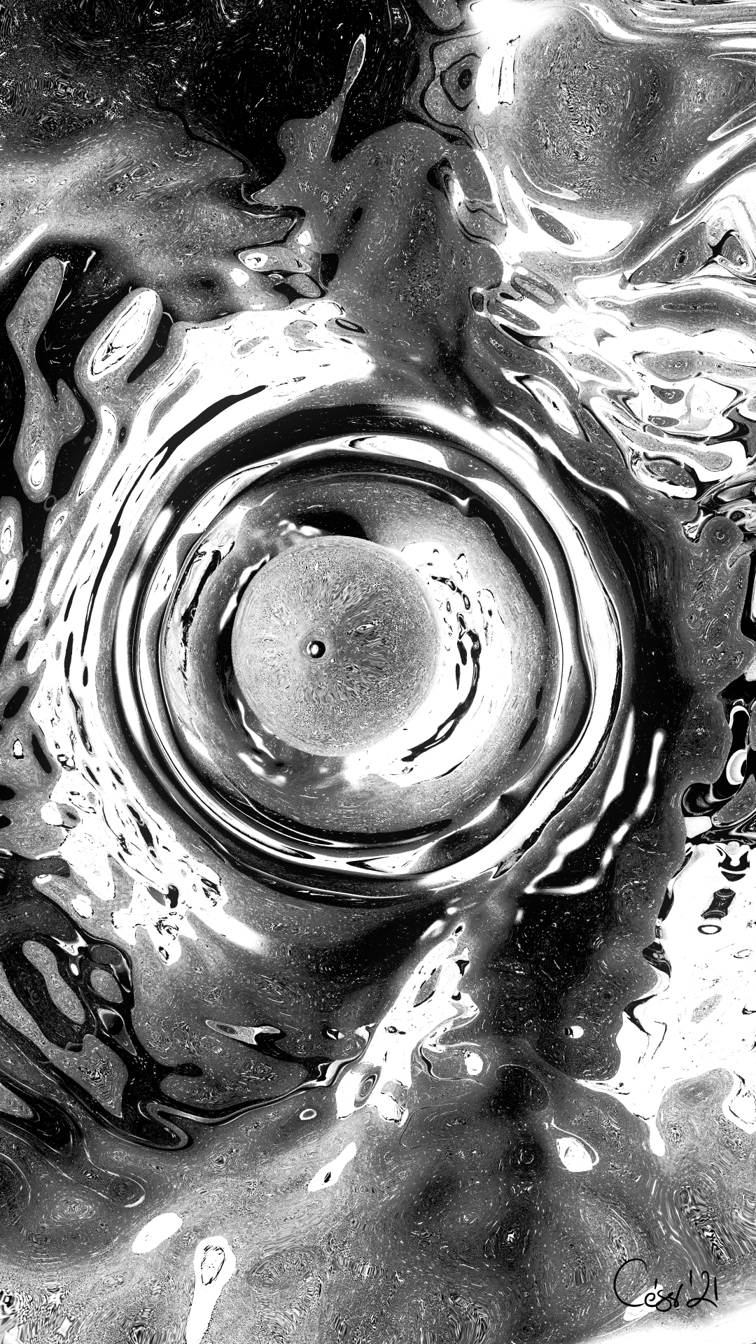 Universe Opening, moving artwork by César Yagüe, from the Matter That Fell In Love With The Void collection
